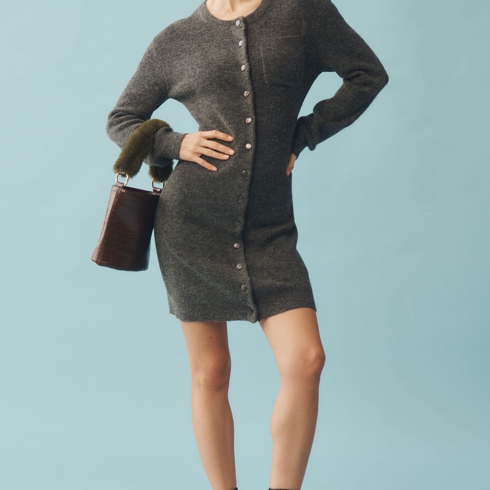 Long Sleeve Gray Dress